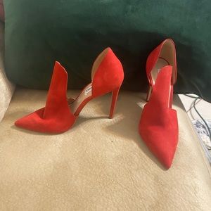 Red Steve Madden booties Size 8